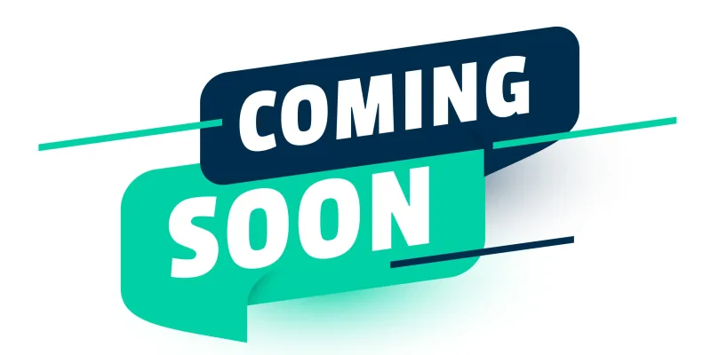 coming soon notification template in modern style vector